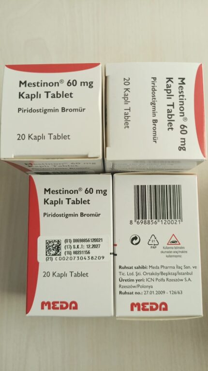 Mestinon 60mg tablet aerial view