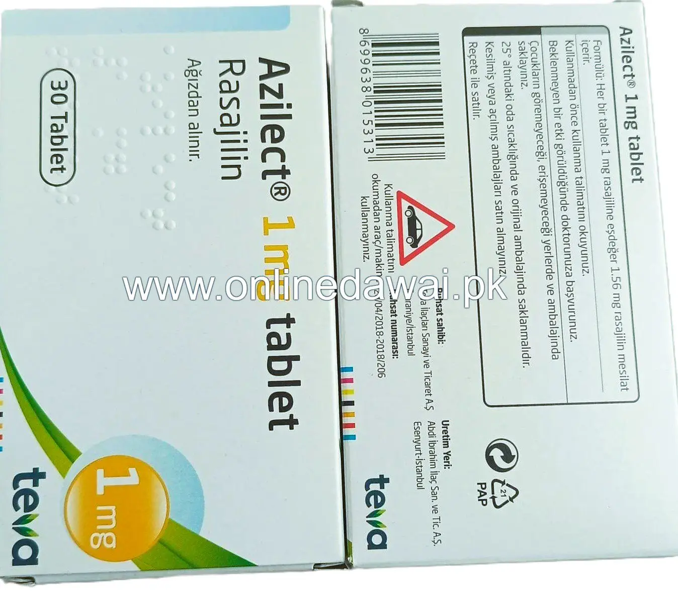 Azilect.webp Azilect 1mg Tablets - Image 1